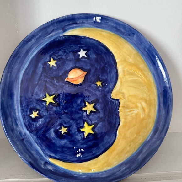 Art | Vintage Moon And Stars Plate | Poshmark